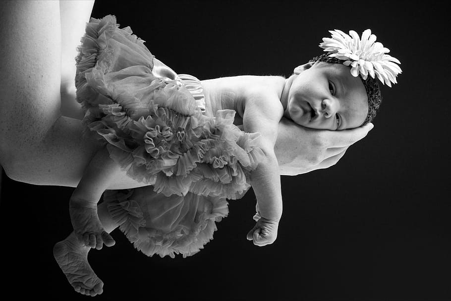 어머니, 운반, 아기, 출생, 신생아, 소녀, 손, 특허, 그립, 귀여운