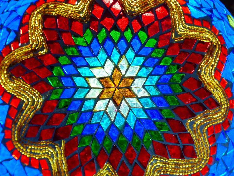 multicolorido, decoração da parede tiffany, vidro, colorido, mosaico de vidro, cor, berrante, mosaico, brilhante, parecer