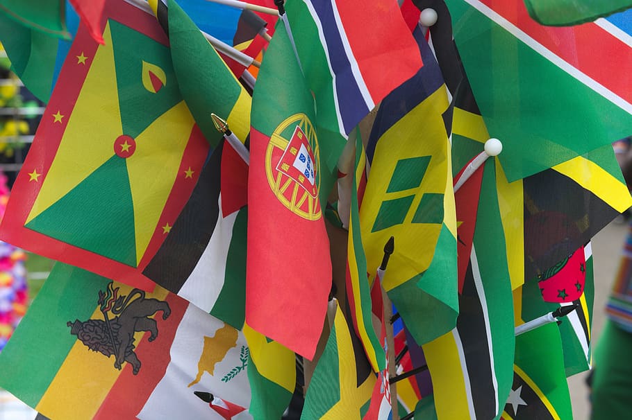 caribe, banderas, jamaica, granada, país, color, verde, dominica, colorido, patrón