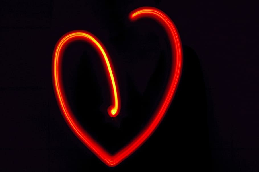 Rojo, Corazón, Amor, San Valentín, Fondo, artístico, ternura, novia y novio, boda, en forma de corazón