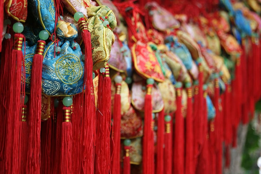 Wish Tree, Wish, Tree, Red, China, wish, tree, red, china, chengdu, people, culture
