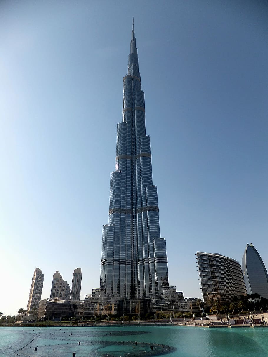 tertinggi, bangunan, dunia, bersatu, emirat arab, Burj Khalifa, Dubai, Uni Emirat Arab, UEA, foto