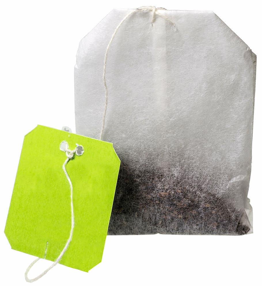 tea illustration, teabag, tea, bag, drink, natural, tea bag, paper, white background, studio shot