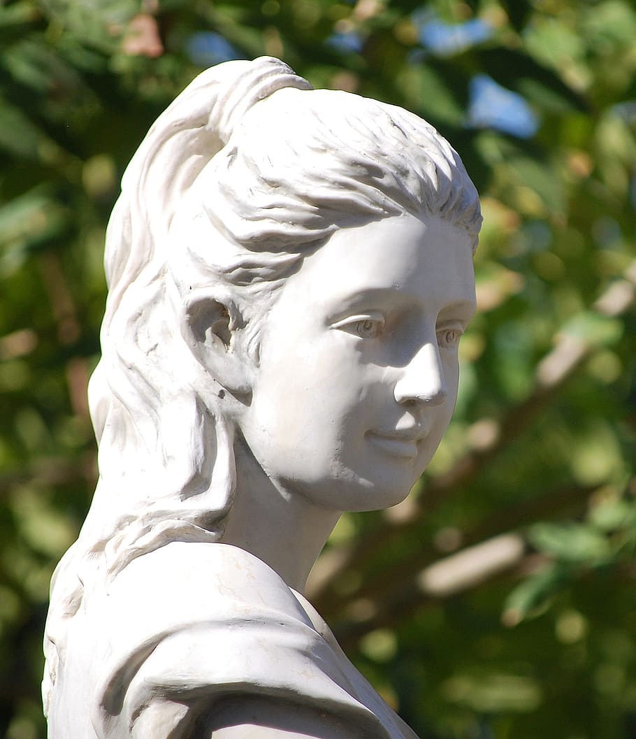 mujer, blanco, figurilla, durante el día, diosa, elenco, simbolismo, escultura, estatua, figuritas de jardín