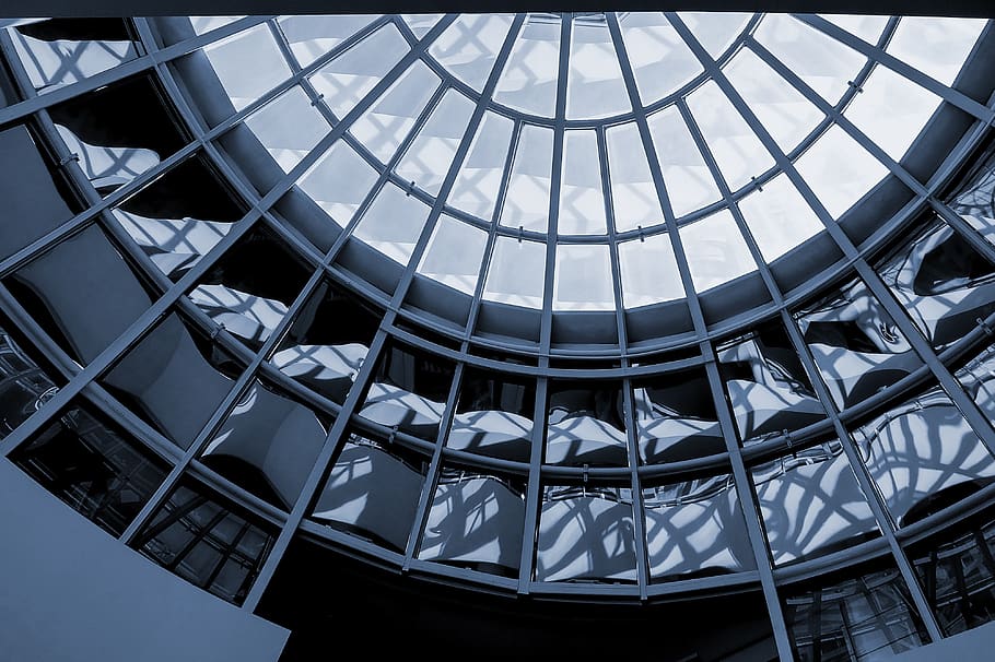 architecture, glass skylight, canopy, window, reflection, modern, design, futuristic, background, abstract