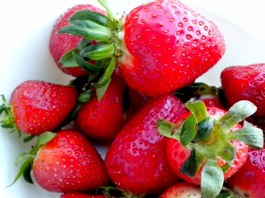 strawberries, ripe, fruit, fresh, red, nutritious, ingredient, cooking, garden, raw