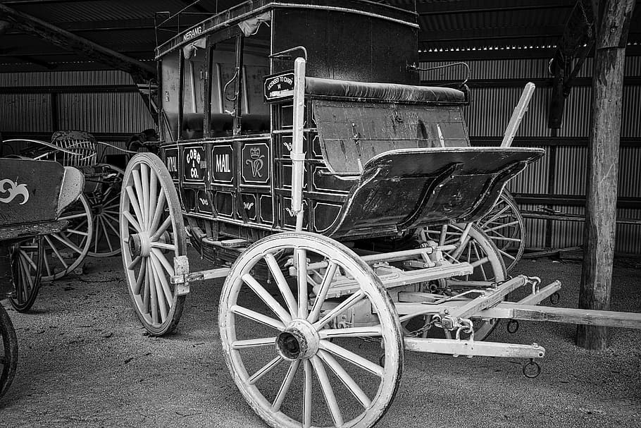 Coach, Wagon, Vintage, Wooden, Transport, carriage, transportation, historic, traditional, weathered