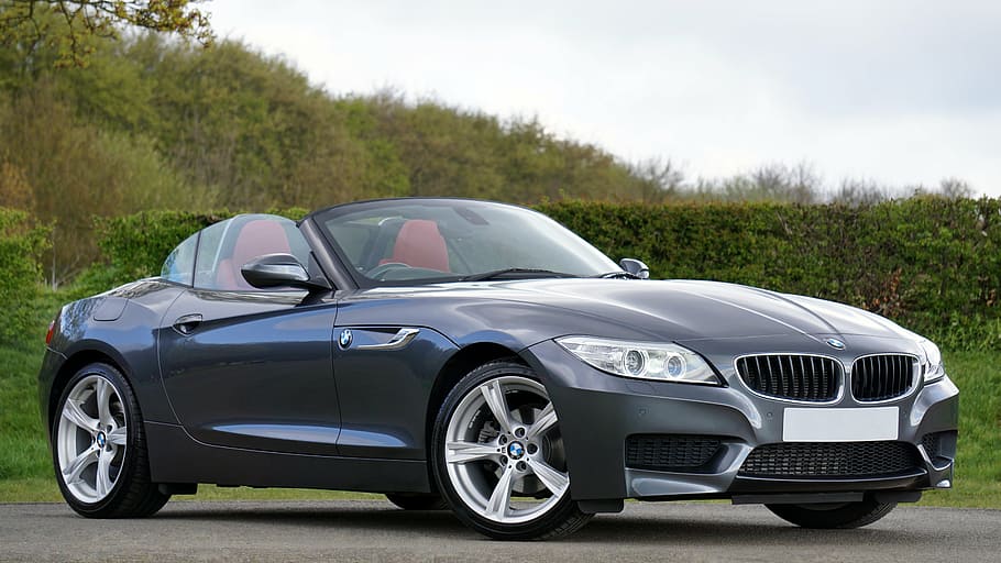 gray, bmw, convertible, coupe, sports car, automobile, vehicle, auto, transportation, speed