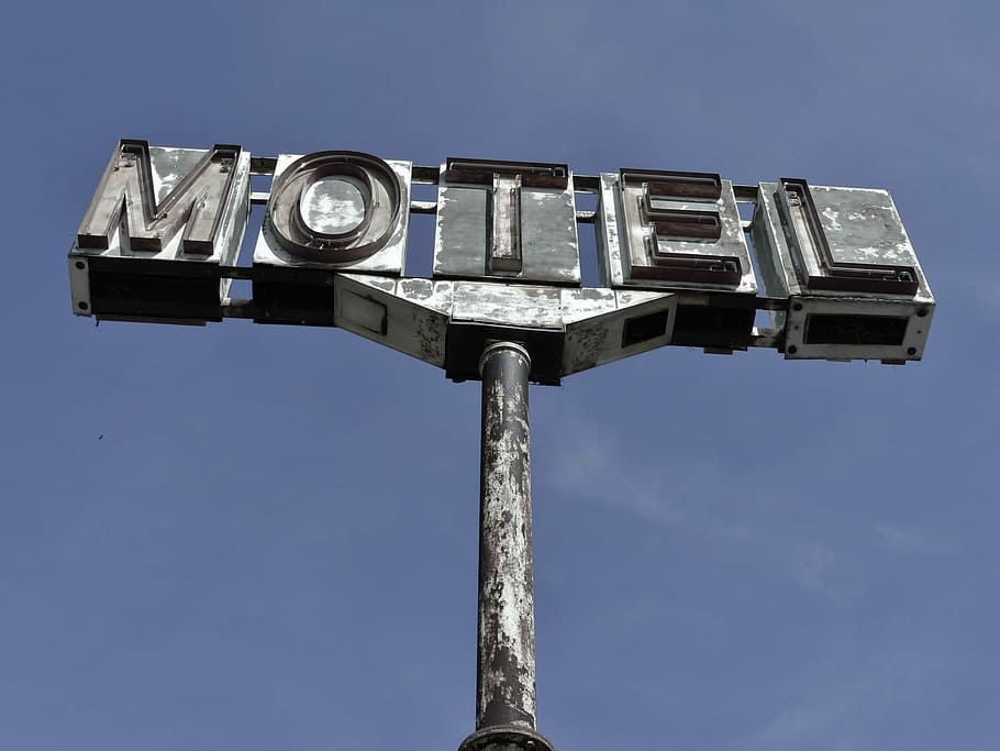 Motel, hotel, dormir, Pensilvania, carretera, viaje, transporte, descanso, no personas, día