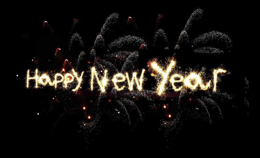 feliz, nuevo, año 2020, iluminado, noche, texto, fuegos artificiales, comunicación, resplandeciente, arte cultura y entretenimiento