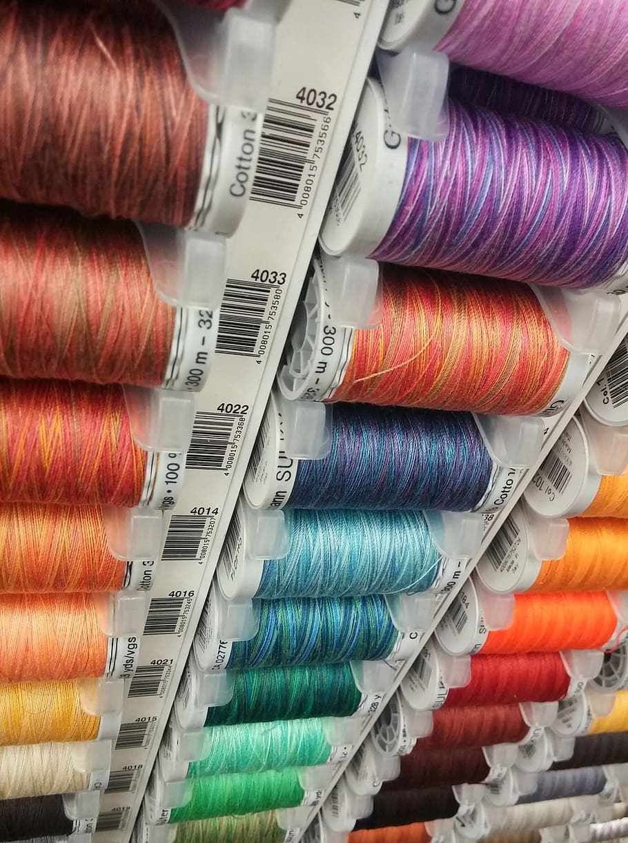 Threads, Colours, Sew, Sewing, Crafts, dressmaking, spool, thread, multi Colored, wool