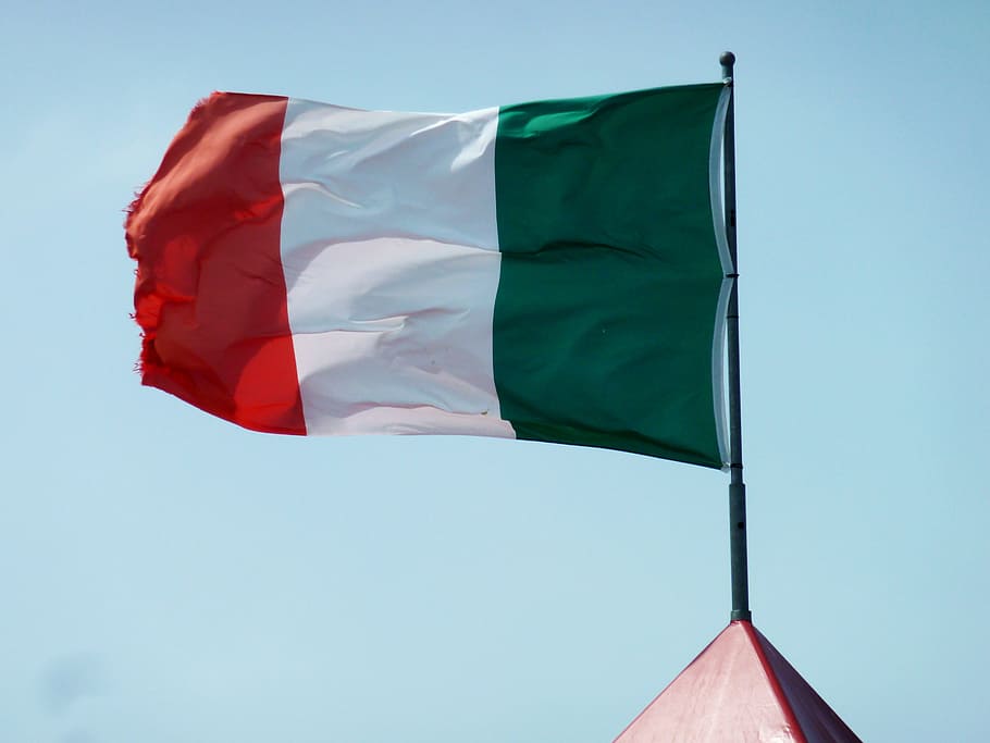 italy flag, flag, banner, red, italian flag, national flag, home, sky, green, white
