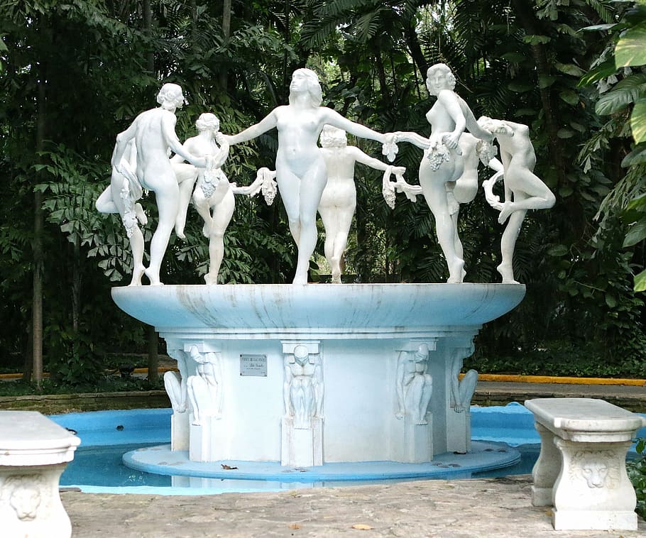 fountain, tropicana, cuba, havana, women, sculpture, tropical, water, nightclub, resort