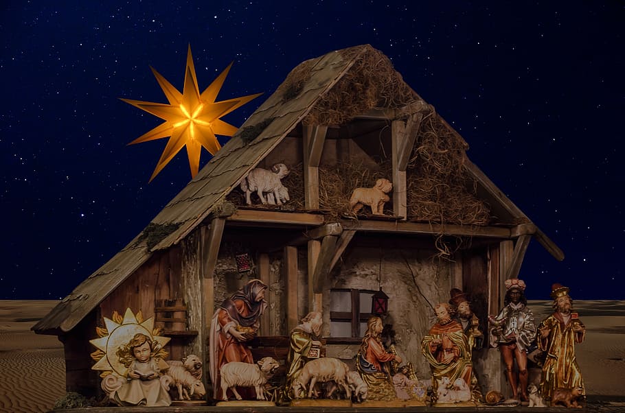 nativity figurine, set, crib, assembly, christmas, father christmas, santon, christmas story, stall, nativity scene