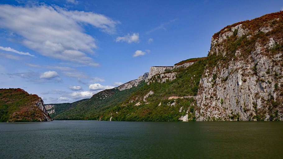 danube, river, travel, iron gate, serbia, gorge, water, sky, nature, scenics - nature