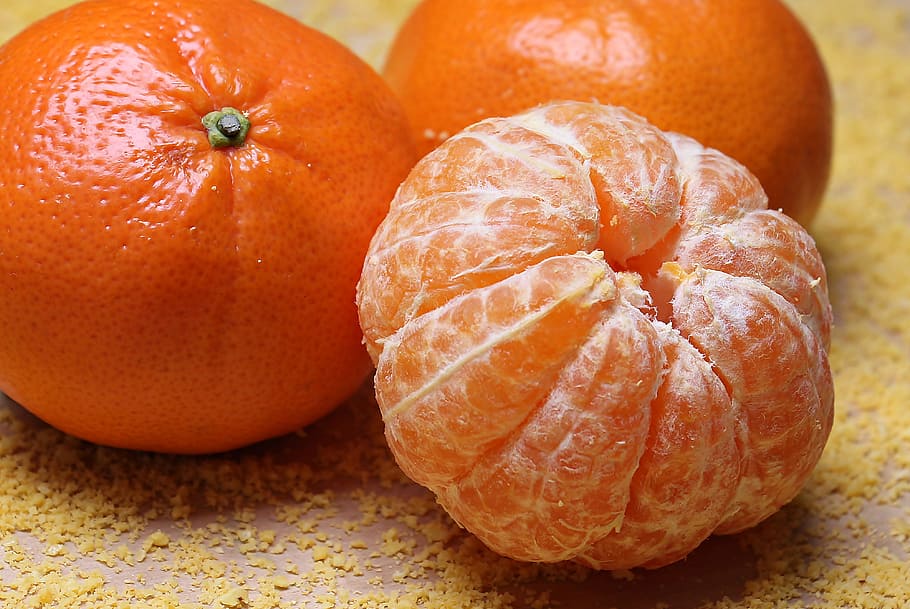 peeled, orange, citrus, fruit, tangerines, clementines, citrus fruit, vitamins, juicy, food