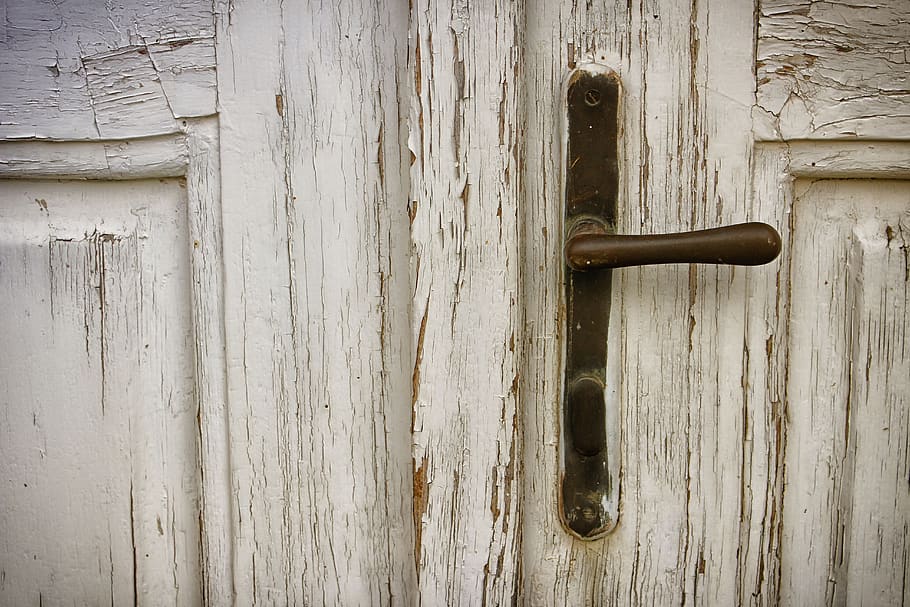 puerta, madera, pomo de la puerta, casa, hogar, familia, viejo, pintura, Madera - material, entrada