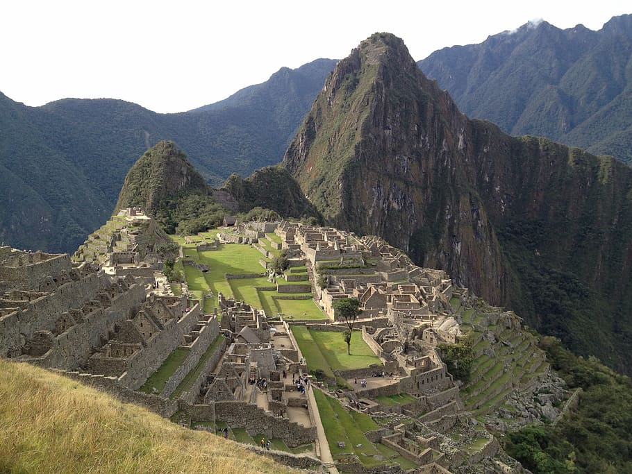Antena, vista, Machu Pichu, Perú, Machu Picchu, montaña, paisaje, desierto, natural, salvaje
