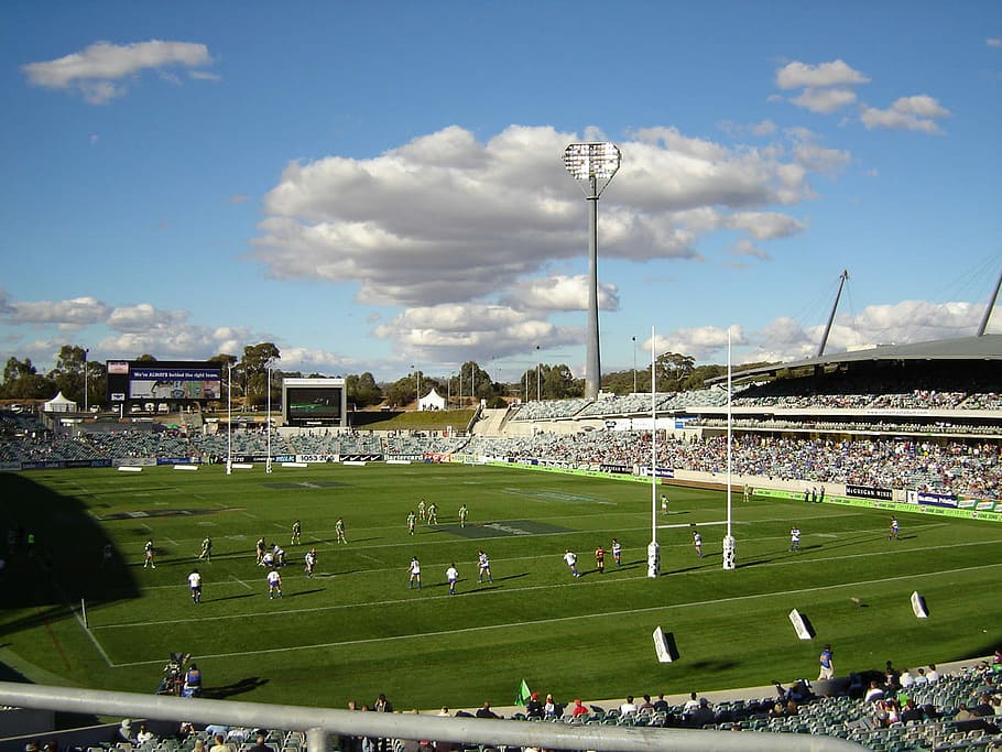 liga de rugby, partido, nuevo, sur, gales, partido de liga, Canberra Stadium, Nueva Gales del Sur, Australia, canberra