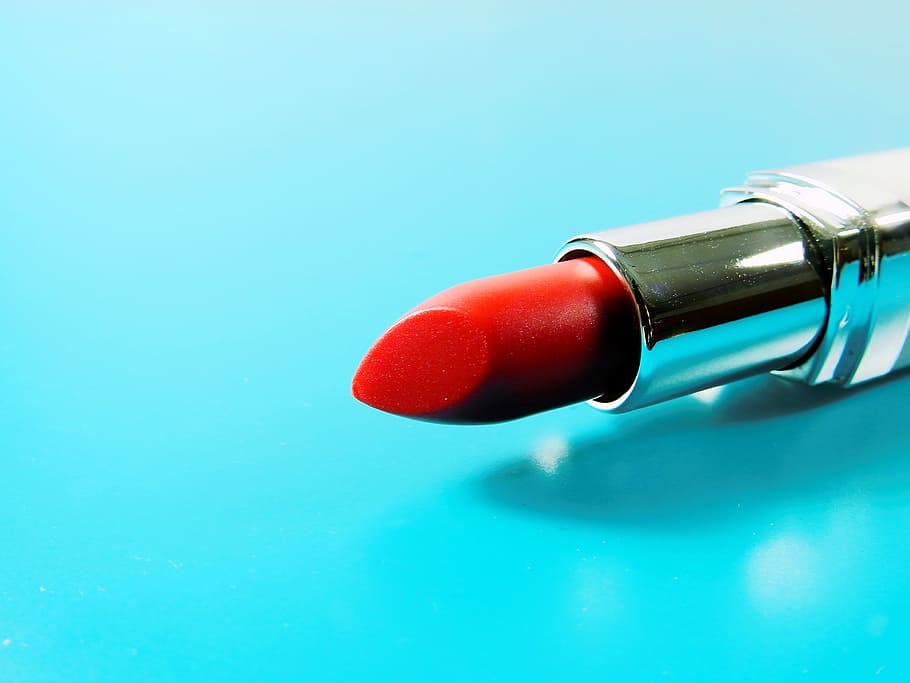 shallow, focus photography, red, lipstick, cosmetics, makeup, beauty, make up, mouth, lips