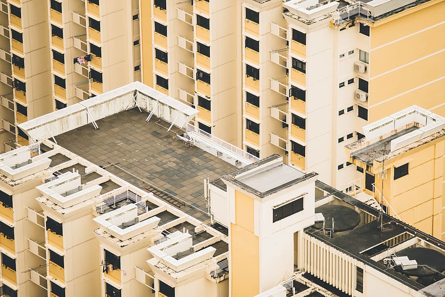 blanco, negro, foto de edificios, apartamentos, arquitectura, edificio, ciudad, contemporáneo, luz del día, moderno