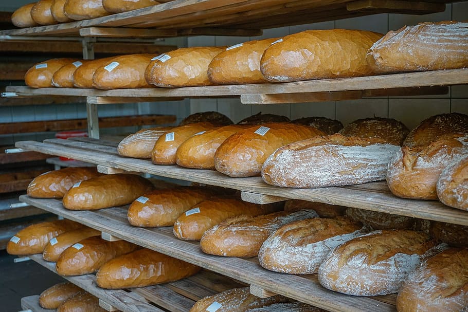 Bread, Loaf, Bakery, Fresh, a loaf of bread, pastries, racks of bread, food, eating, loaf of Bread