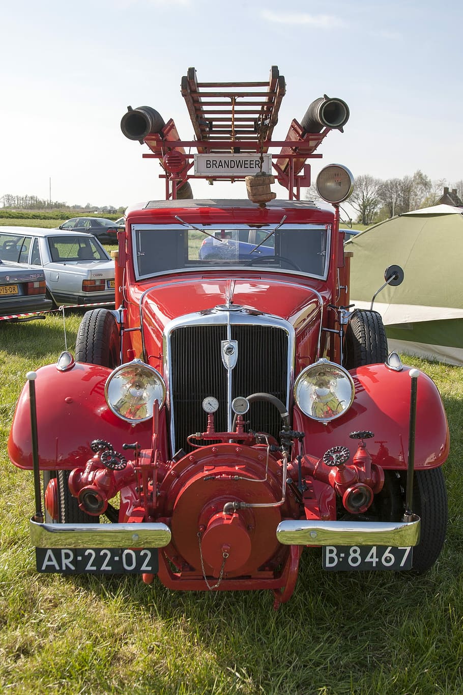 Oldtimer, Auto, Fire Truck, fire, red, old, vintage car automobile, classic, turntable ladder, old-fashioned