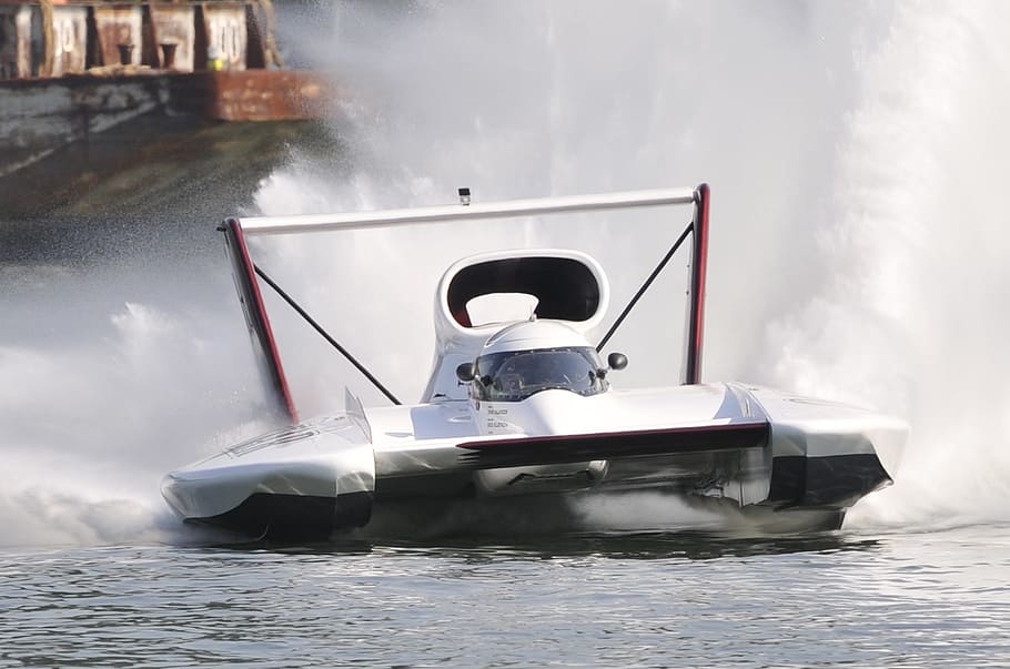 hydro racing, boat, water, speed, fast, hydroplane, powerboat, sport, competition, race