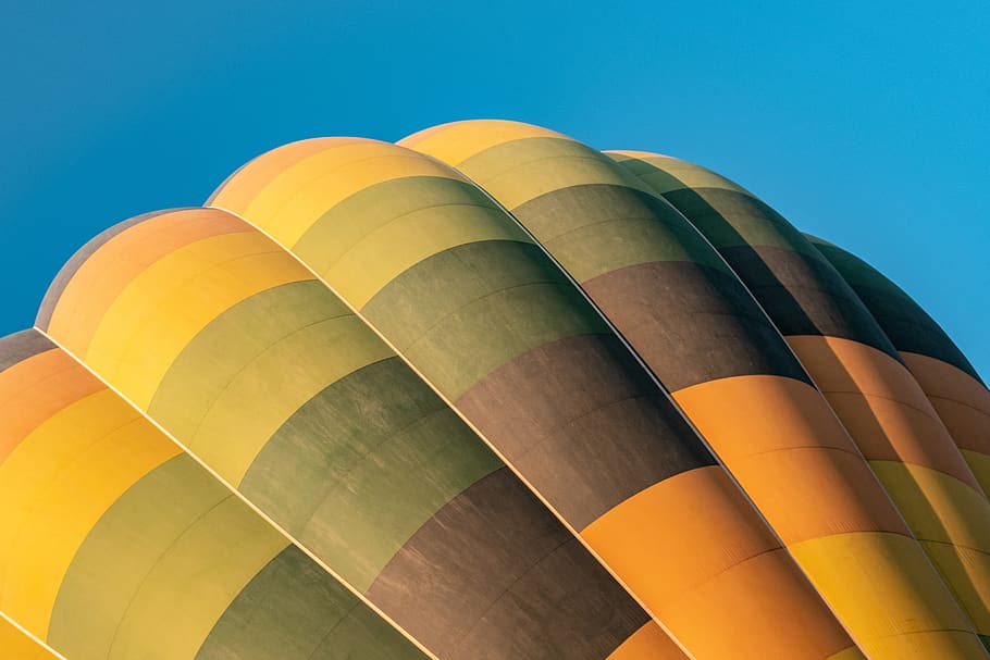 balon udara panas, fajar, matahari terbit, cappadocia, balon, abstrak, kendaraan udara, biru, balon udara, tidak ada orang