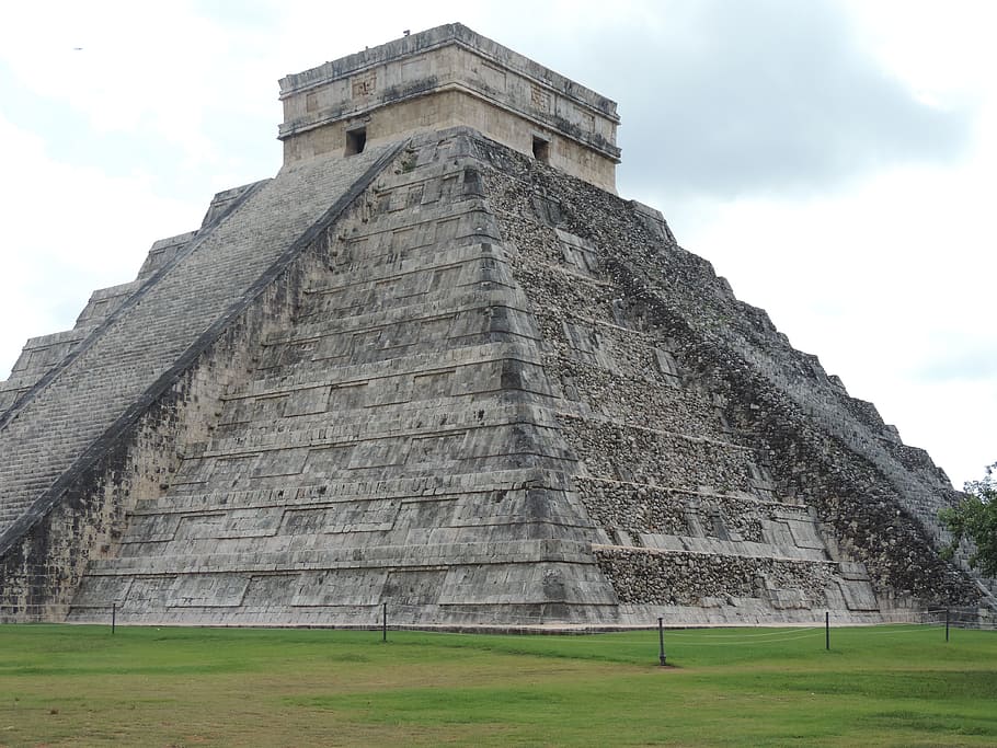 Chichen Itza, Piramida, Meksiko, Yucatan, mayan, kuno, candi, arkeologi, kukulkan Piramida, pra-Columbus