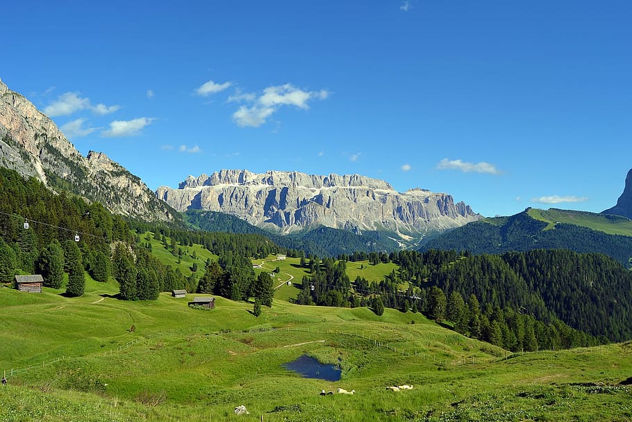 val gardena, sassolungo, mountain, trekking, south tyrol, nature, italy, environment, mountain range, sky