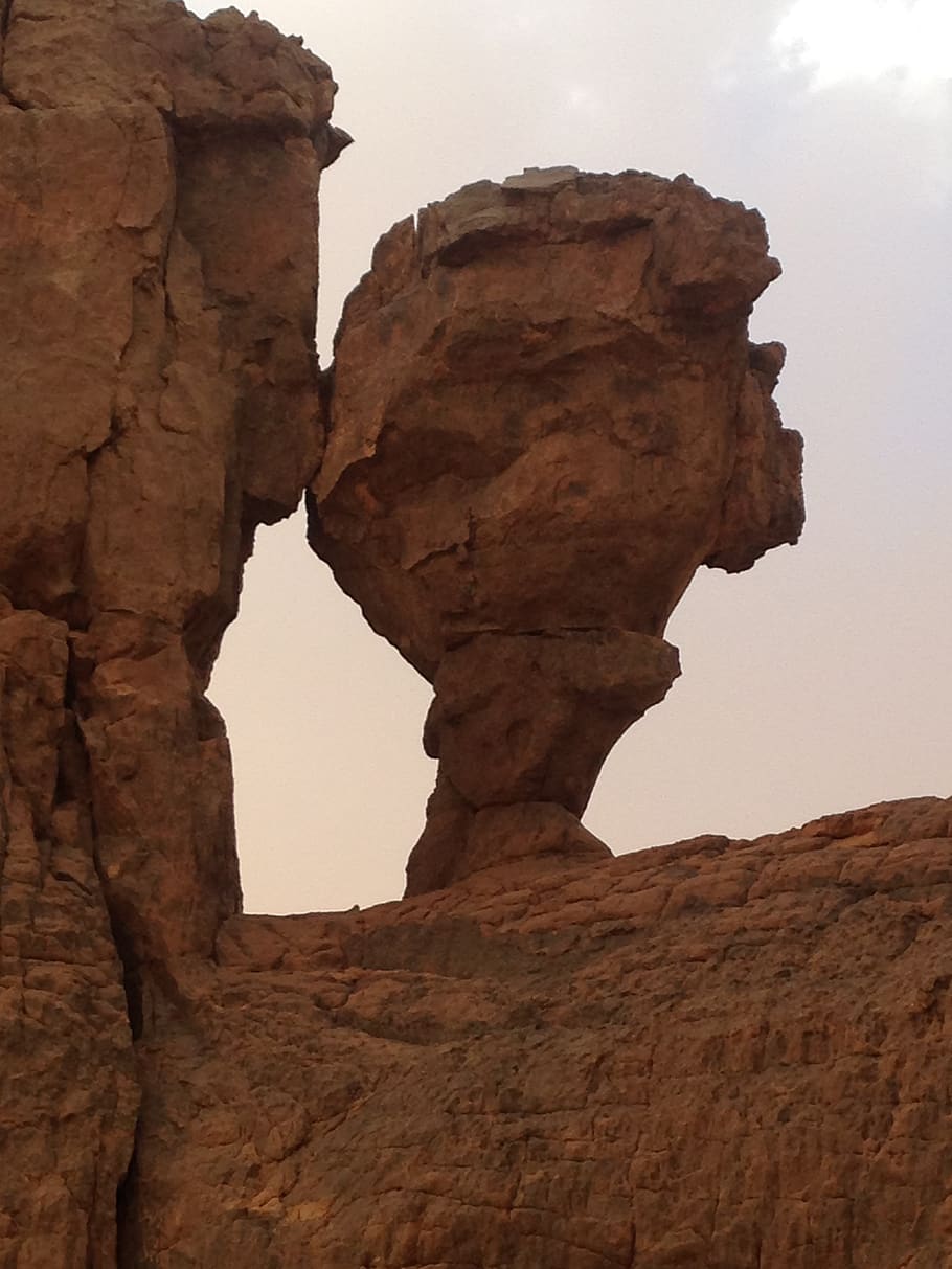 argélia, deserto, tadrart, sahara, touareg, tassili, rocha, formação rochosa, rocha - objeto, sólido
