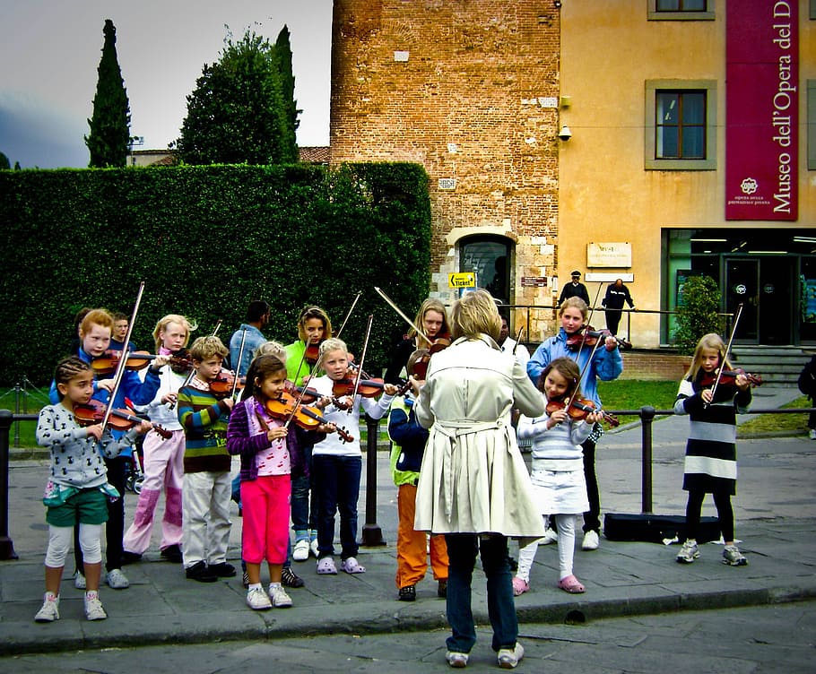 어린이 바이올린 연주, 어린이, 바이올린, 거리, 악기, 음악가, 음악, 바이올리니스트, 밧줄, 교사