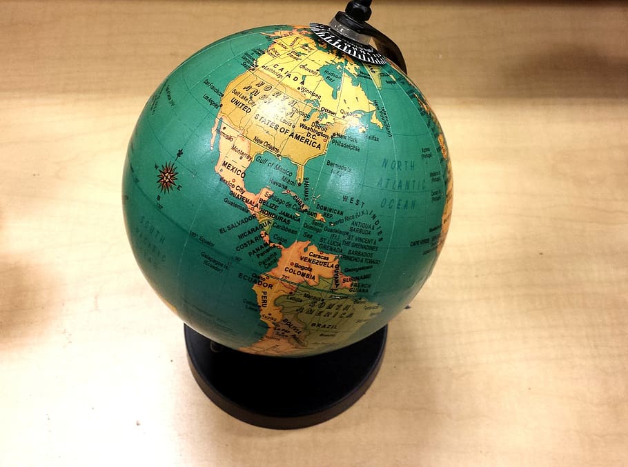school, geography, world globe, earth, map, blue, continent, worldwide, global, globe