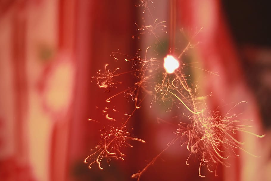 plasma ball, abstract, defocused, red, christmas, backgrounds, celebration, close-up, focus on foreground, indoors
