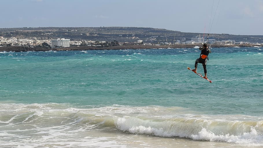 kite surfing, sport, surfing, sea, extreme, surfer, jumping, style, board, wind
