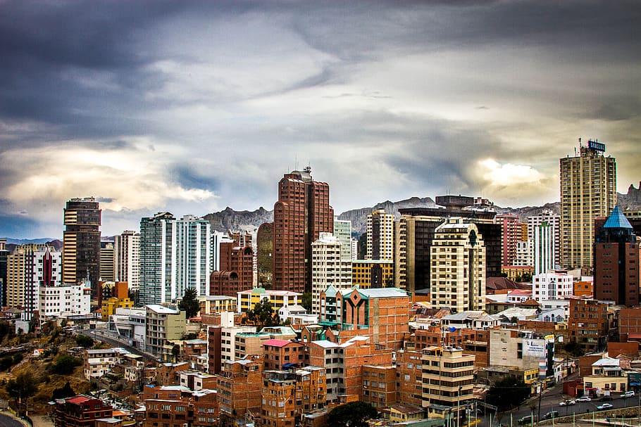 city, peace, bolivia, buildings, building exterior, built structure, architecture, cloud - sky, building, sky