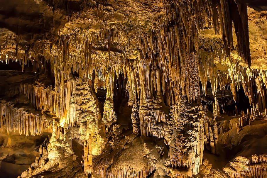 cave, stalagmites, stalactite, geology, nature, rock, limestone, attraction, water, formation