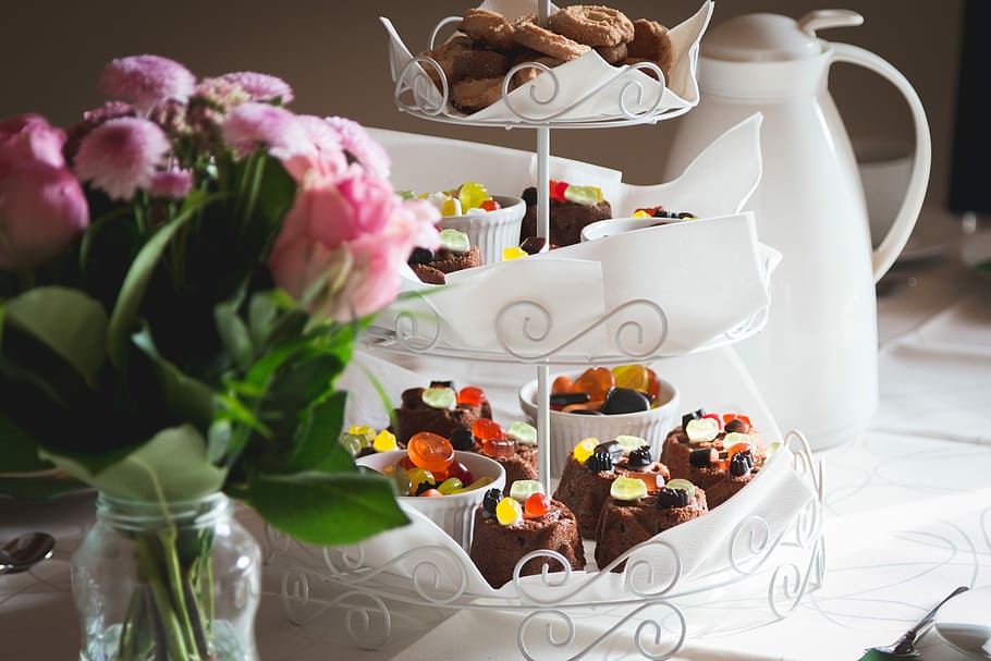 white, wrought, iron cake tray, wrought iron, cake, tray, wedding, food, table, decoration