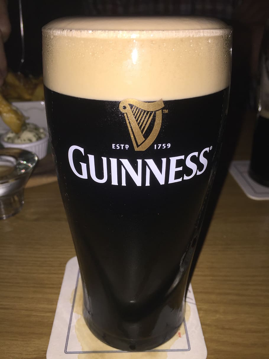guinness, beer, irish, ireland, irish pub, drink, refreshment, food and drink, frothy drink, glass