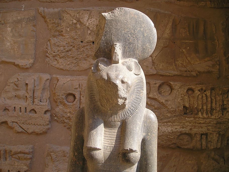 figura de deus egípcio, egito, luxor, estátua, faraônica, cabeça, busto, velho, arte e artesanato, artesanato