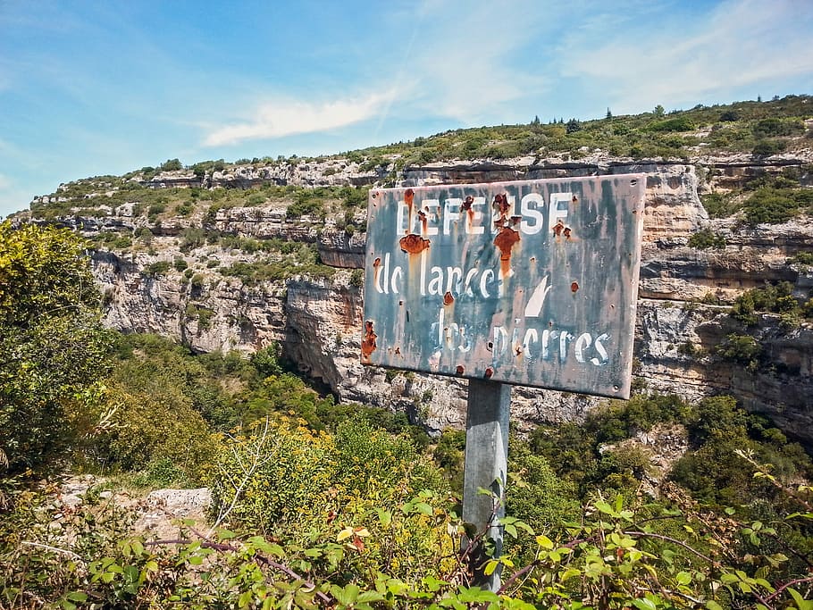 Stones, Throw, Sign, France, Rock, penhasco, pedras, vale, europa, cenário