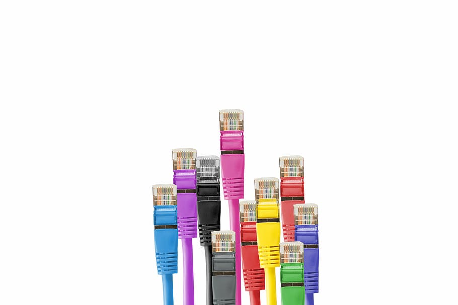 assorted-color cable lot, network cables, cable, patch, patch cable, rj, rj45, rj-45, network, line