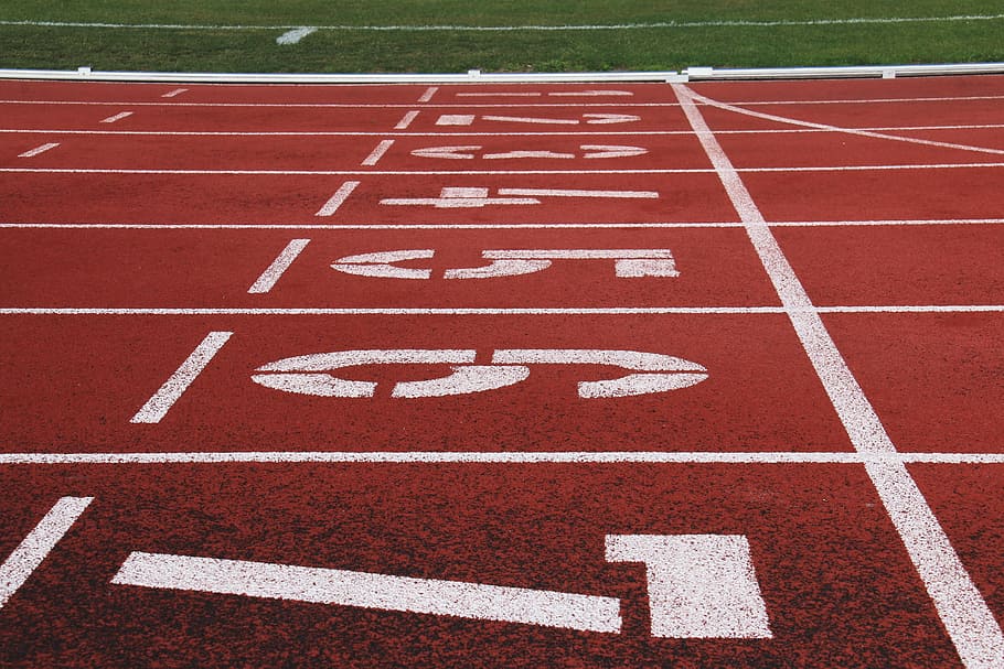 athletics running track, Athletics, various, sport, sports, stadium, red, sports Venue, competition, number