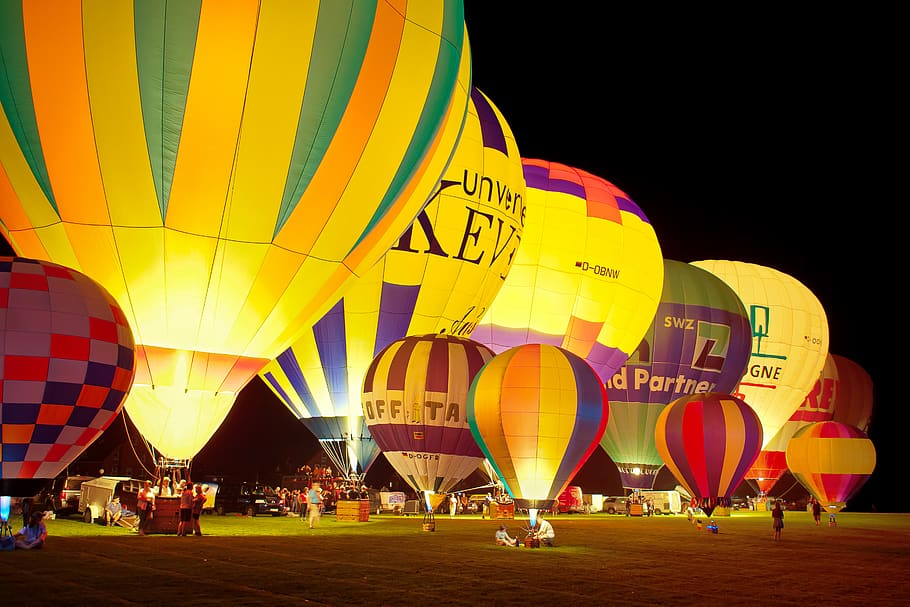 hot air balloon, night glow, drive, balloon, float, sleeve, hot air balloon ride, summer, glow, aircraft
