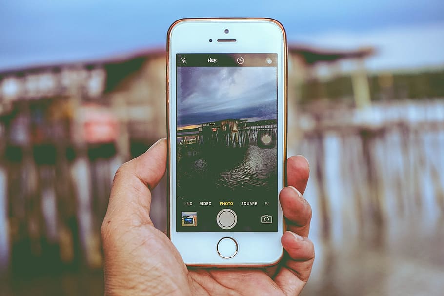 iphone menampilkan kamera, apel, tangan, iphone, makro, ponsel, layar, smartphone, mengambil foto, teknologi