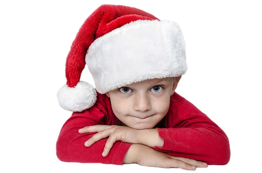 boy, santa suit, christmas, xmas, people, kid, child, decoration, red, seasons