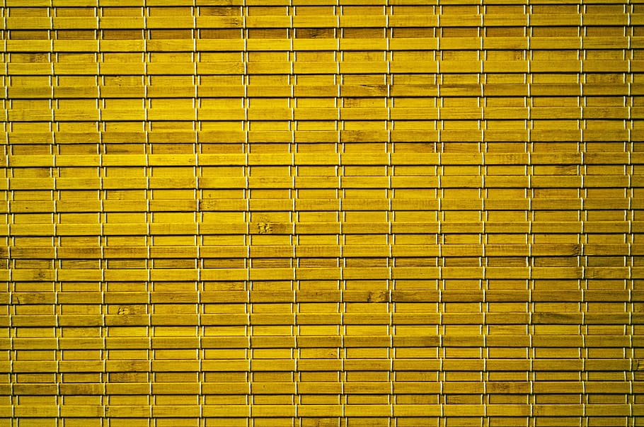 bamboo, background, yellow, natural, durable, modern, tied, curtain, accessory, decoration