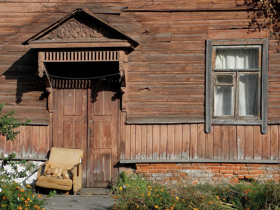 house, wood, architecture, door, rustic, the façade of the, window, carving, carved window, wood - material
