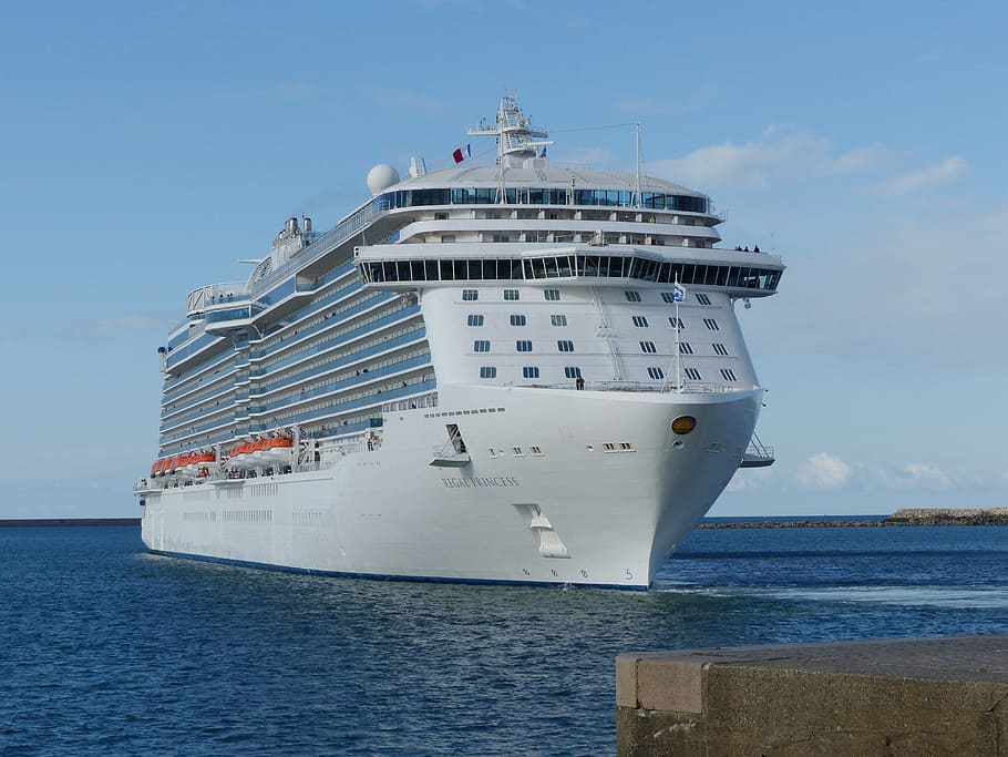 white cruise ship, Regal Princess, Princess, Cruise, Cruise Ship, Sea, Cruise, sea, cruise, ship, big ship, nautical Vessel